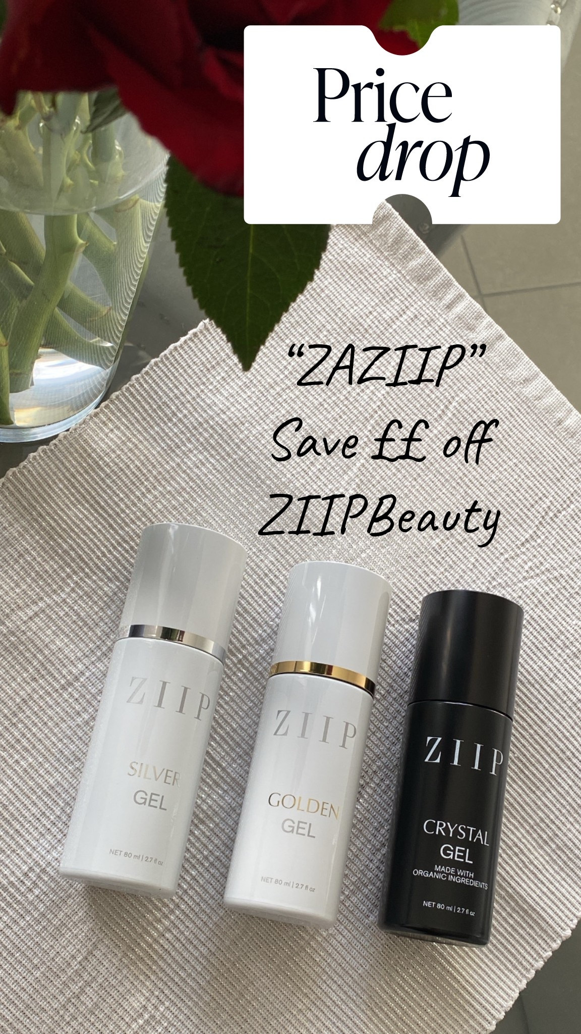 Save money on ZIIP BEAUTY sitewide!! DISCOUNT CODE: “ZAZIIP”

I swear by the ZIIp Halo device as we all know by now - these conductive gels are AMAZING! 

The gold one is perfect for anti ageing concerns

Crystal gel (MY FAVOURITE) best for pigmentation and giving an extra glow

Silver gel is best for hydration and sensitive skin 

#ziipbeauty #ziiphalo #led #ledmask #bestledmask #contourdevice #facelift #snatchedface #antiageing #botox #botoxalternative #antiwrinkle #skincare #beauty #luxurybeauty 

#LTKluxury #LTKgiftguide #LTKFashionMonth