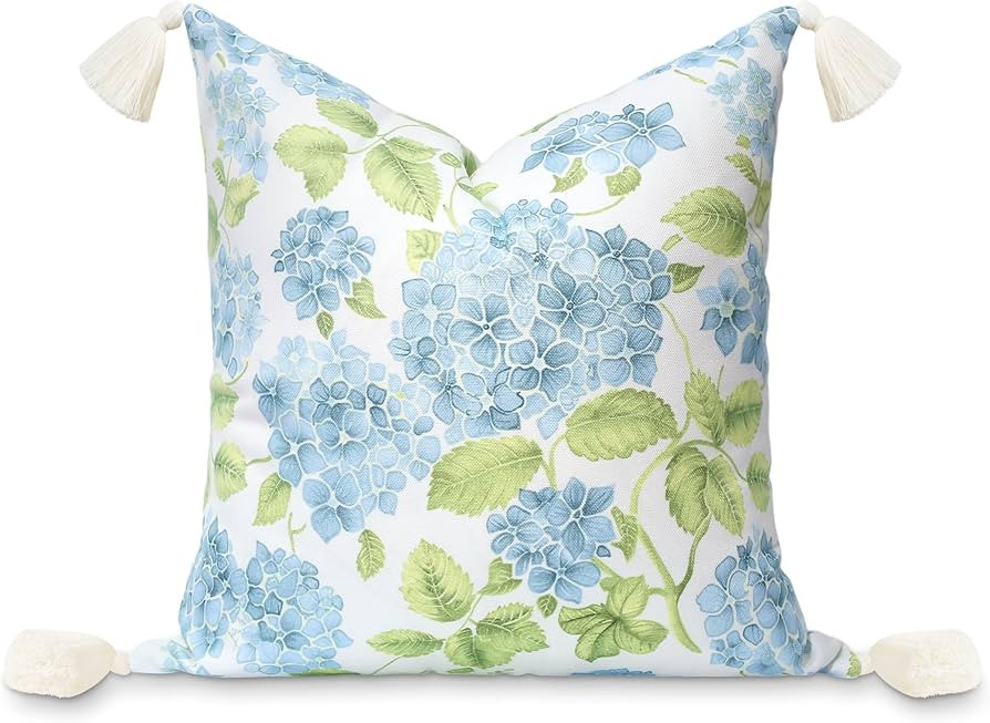 Hofdeco Premium Coastal Patio Indoor Outdoor Throw Pillow Cover Only, 18"x18" Water Repellent for... | Amazon (US)