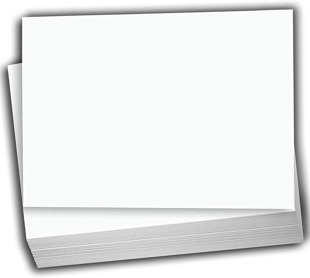 Hamilco White Cardstock - Flat 4 X 6" Heavy Weight 100 lb Card Stock for Printer - 100 Pack | Amazon (US)