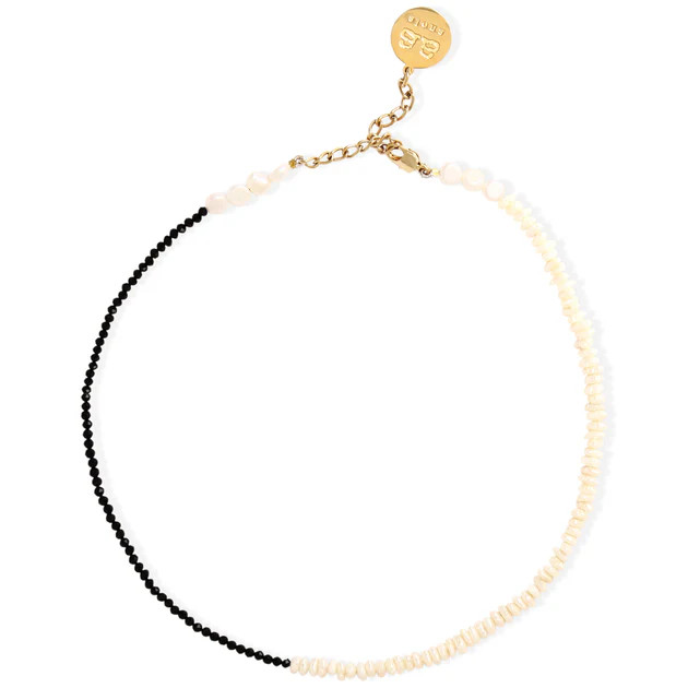 AVERY Necklace - Pearls with Black Spinel | By Alona