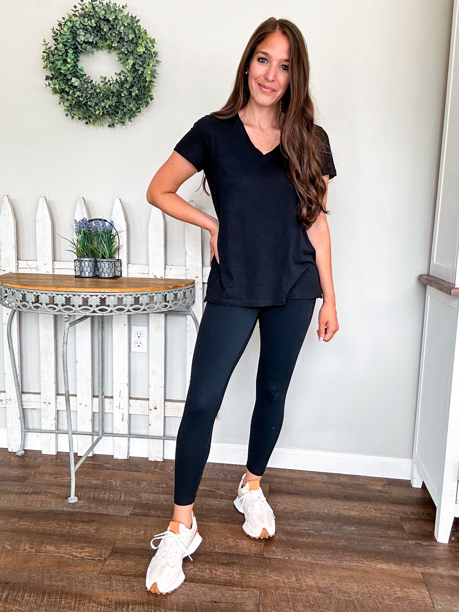 The best basic tee from the NSale! 
Wearing XS 
Sneakers tts 

#LTKxNSale #LTKSummerSales #LTKSaleAlert