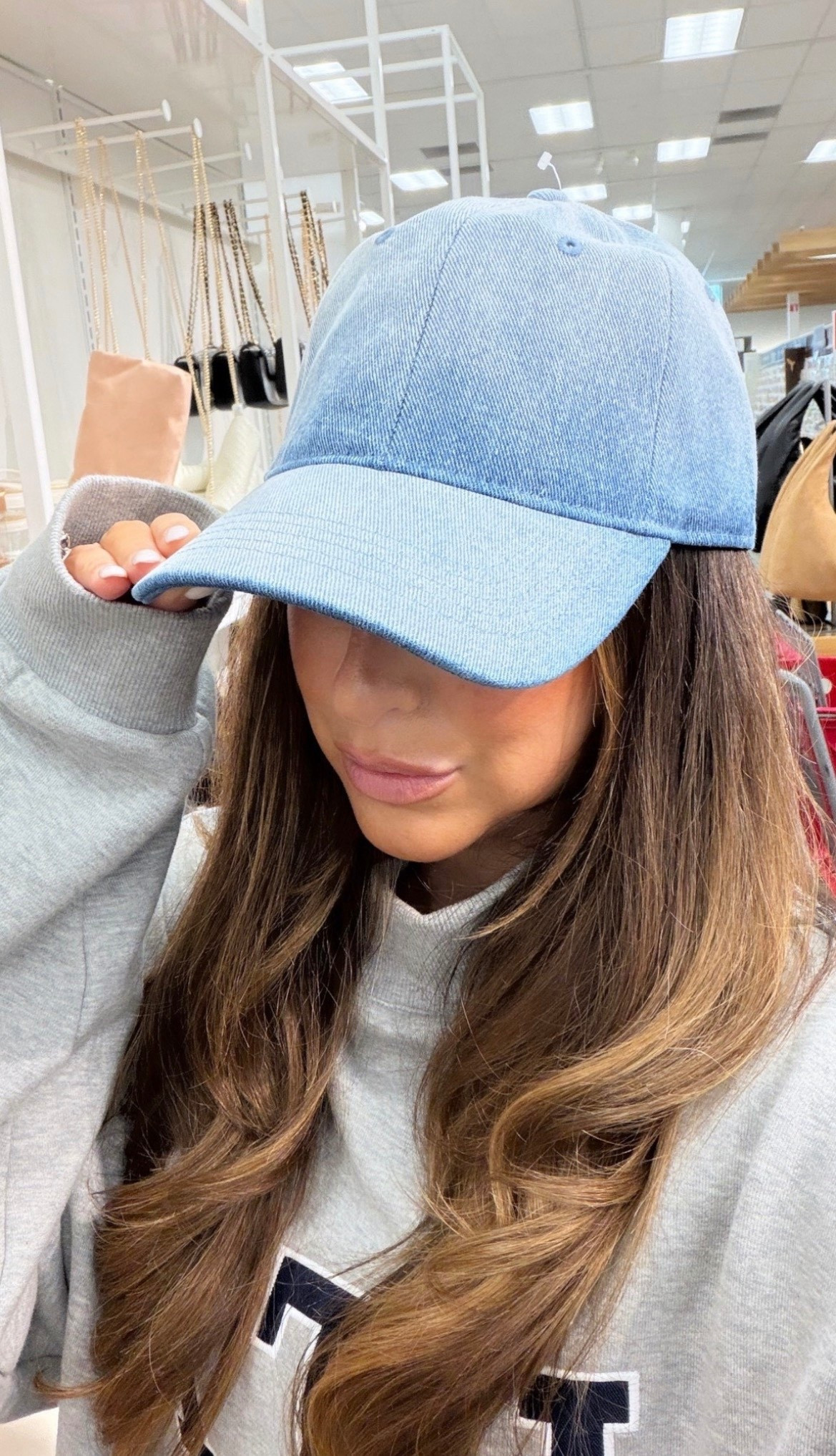 Denim baseball hat 

#LTKSeasonal #LTKTravel #LTKmomlife