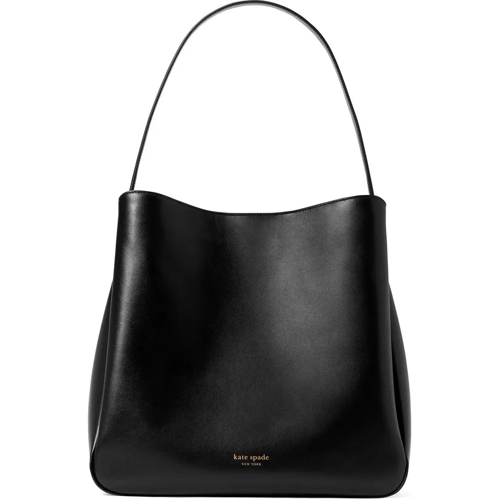 Kate Spade New York large grace leather shoulder bag in Black at Nordstrom | Nordstrom