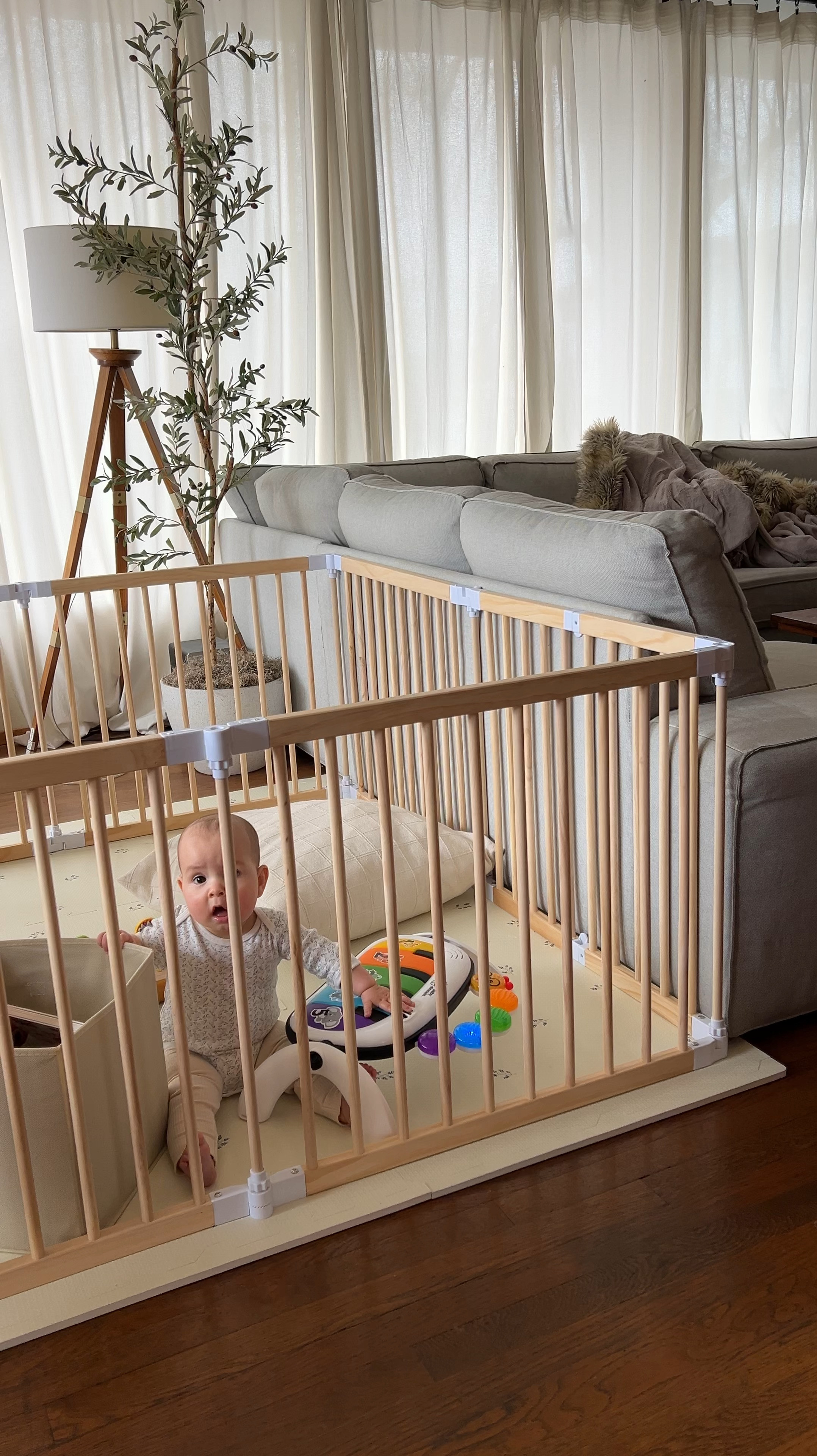 Cute wooden playpen 