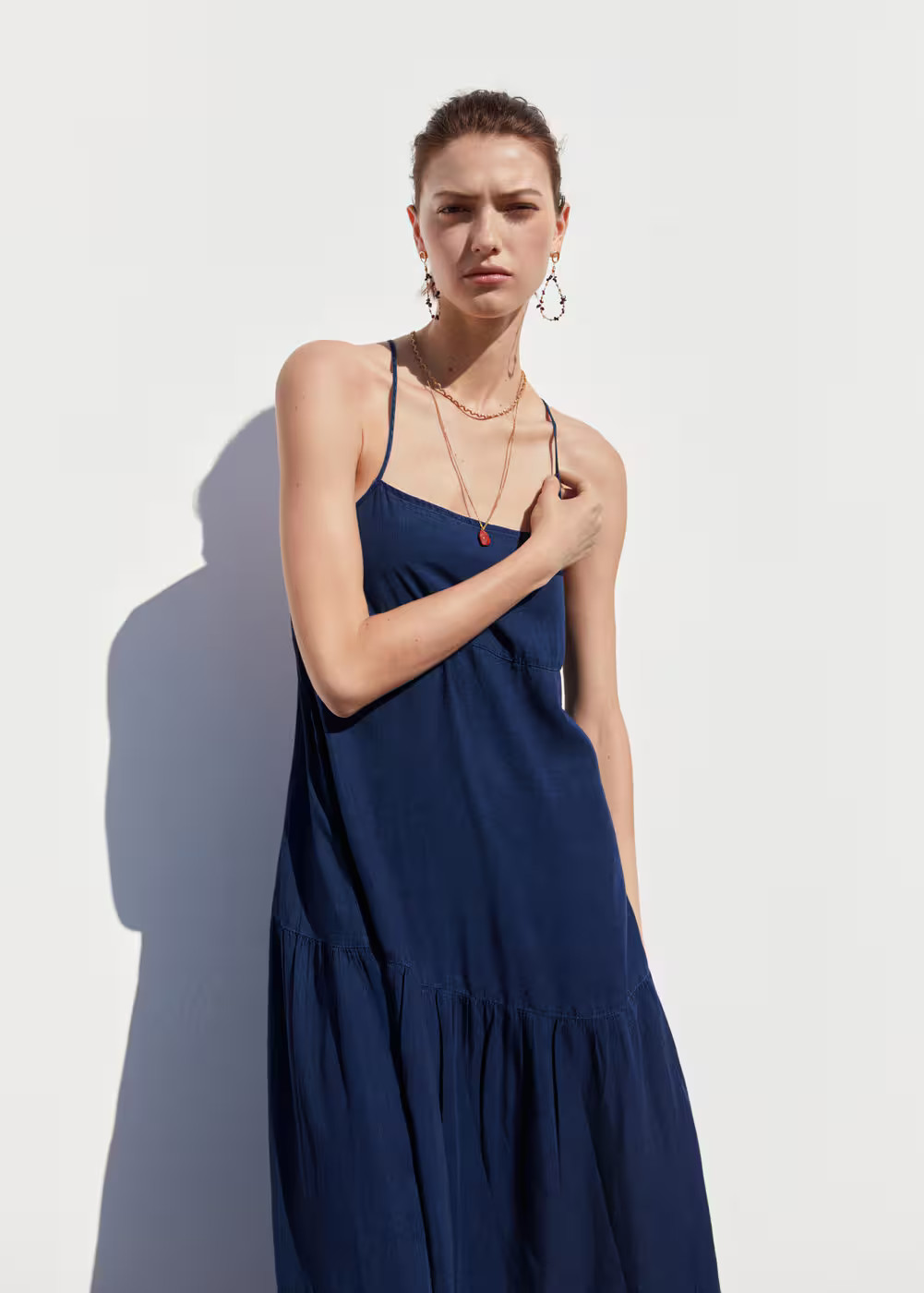 Long dress 100% lyocell -  Women | Mango USA | MANGO (US)