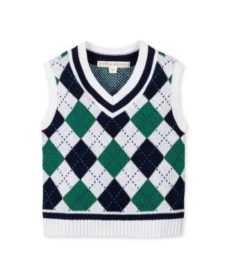 Boys' Organic V-Neck Argyle Sweater Vest - Baby, Little Kid, Big Kid | Bloomingdale's (AU)