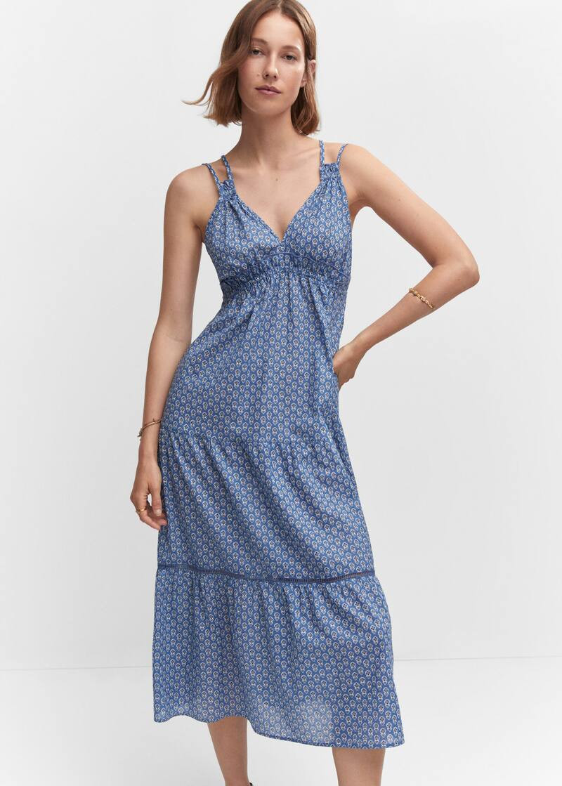 Printed flared dress | MANGO (US)