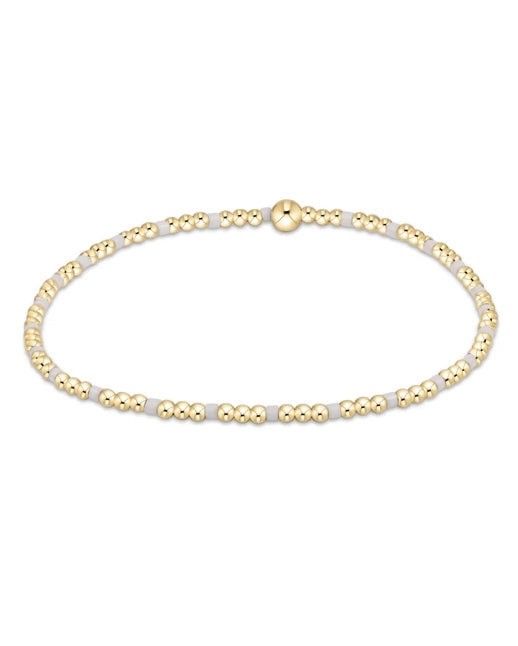 Hope Sincerity Pattern 2mm Bead Bracelet White by Enewton | ish Boutique