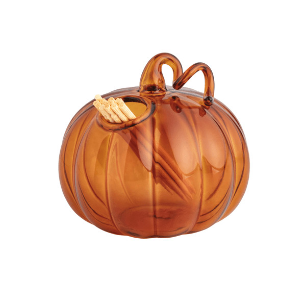 Orange Pumpkn Toothpick Holder | Mud Pie