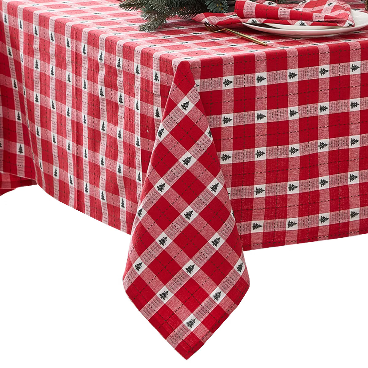 Elrene Sherwood Tree Dobby Cotton Tablecloth - Elrene Home Fashions | Target