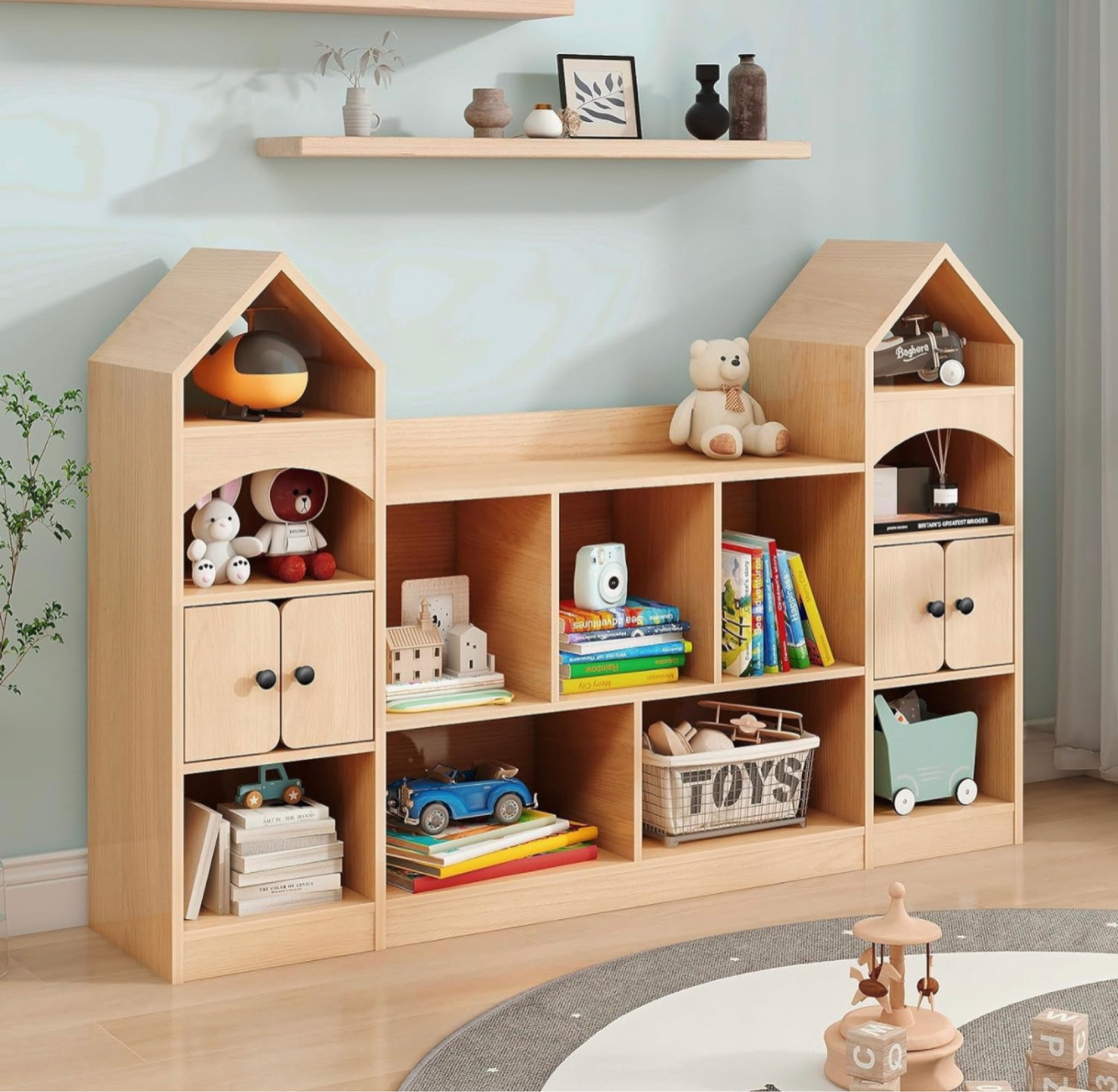 Cute Oak Bookshelf ! 

Perfect for a nursery, bedroom, playroom, or even in your Livingroom because it’s just so darn cute! 

#LTKBaby #LTKFamily #LTKKids