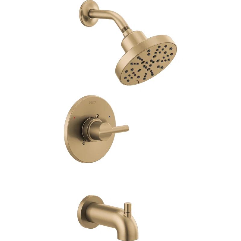 144749-CZ Nicoli Tub and Shower Faucet with Rough-in Valve and Monitor | Wayfair North America
