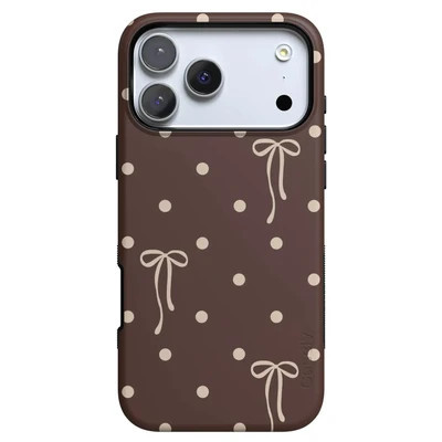 Teddy Bows | Brown Polka Dot Case | CASELY