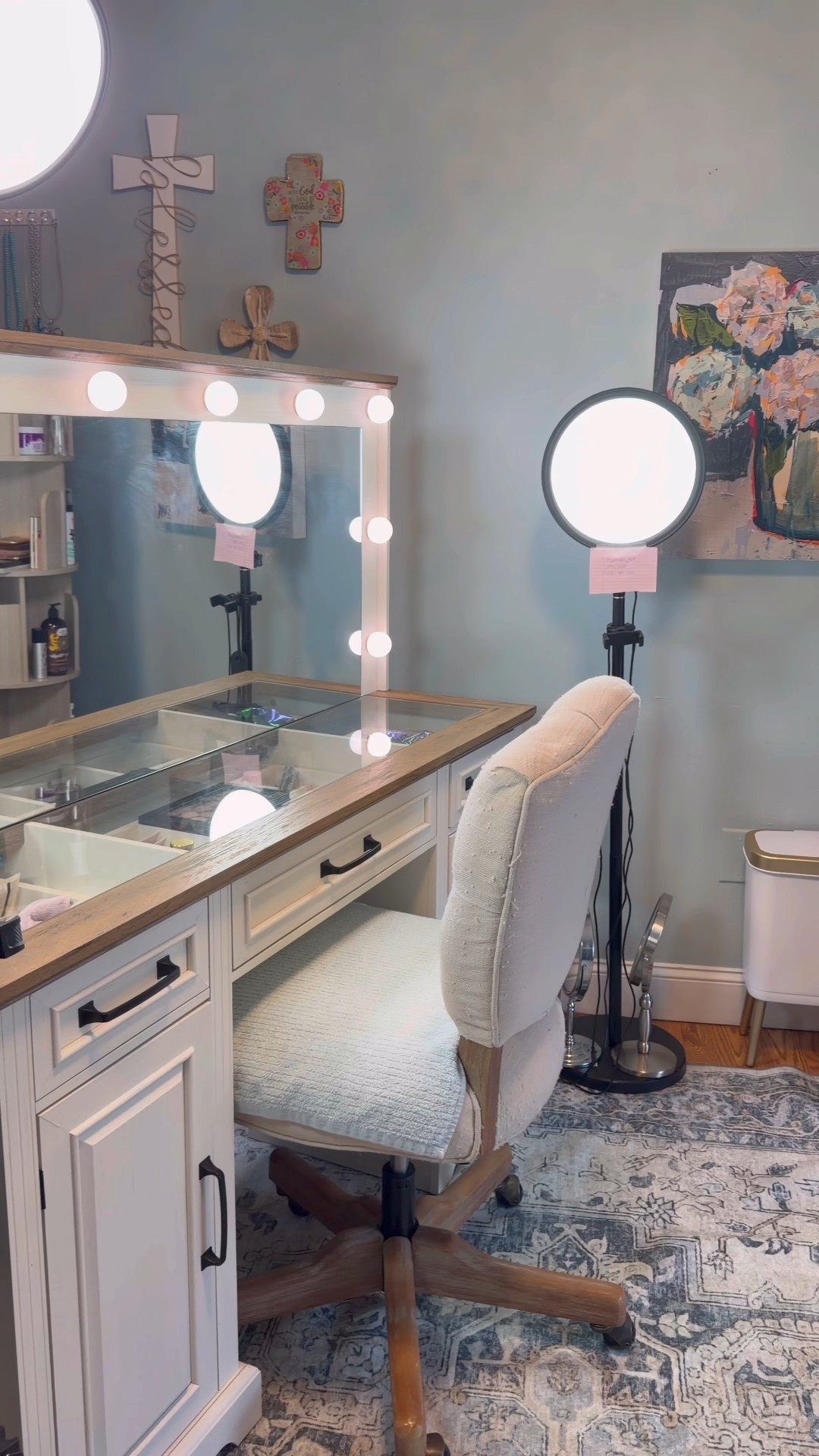 I hired Niki at Plum Panda Design Studio to completely transform my home office/YouTube studio—and I truly could not be happier with the results.

She came over, walked the space with me, asked thoughtful questions about how I use it (both as an office and a filming studio), took photos, and within a week sent a detailed design plan with direct links to everything I needed. The pieces were affordable, functional, and easy to implement.

One of the smartest upgrades?
She solved my hair product storage situation with a vertical rotating bookshelf that holds an incredible amount—products, books, everything—while keeping the footprint small. And adding a dedicated makeup desk with a large mirror brought both beauty and functionality to my filming setup.

She suggested I swap my small round rug for a larger one. Because I film in this space, rugs help absorb sound—and the bigger size instantly made the room feel more grounded and polished on camera. My rug actually came from Temu (with help from a friend who has a great eye), though I’ve loved Ruggable for years.


I was even able to sell my old furniture, which helped offset the cost of the new pieces.

The space feels intentional, elevated, and so much more productive. Next up: we’ve hired Niki to redesign the break room at our salon—can’t wait to share that transformation too.

#HomeOfficeMakeover #YouTubeStudioSetup #OfficeOrganization #ContentCreatorLife #StudioDesign

#LTKvlog #LTKmorningroutine #LTKselfcare