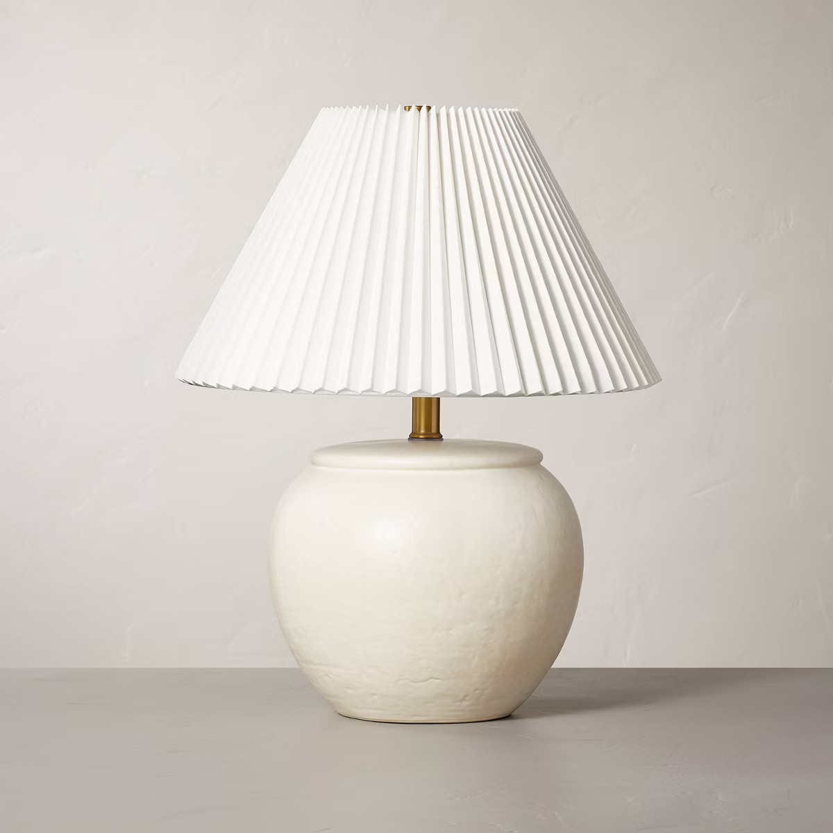 Distressed Ceramic Table Lamp Cream (Includes LED Light Bulb) - Hearth & Hand™ with Magnolia: E... | Target