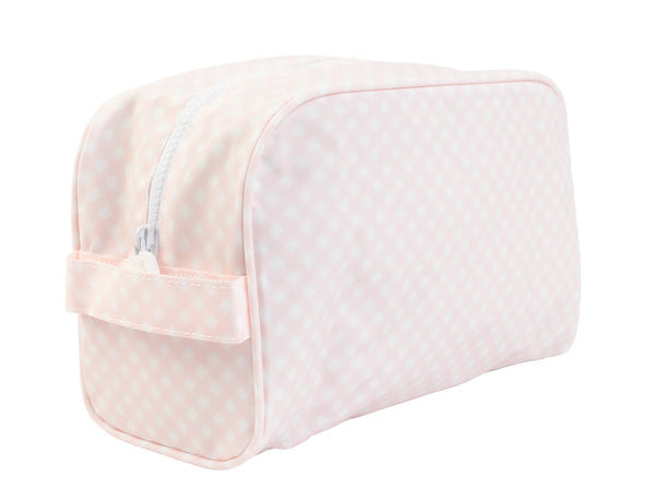 The Dopp Kit Peachy Pink Gingham by Apple of My Isla | Lila and Hayes