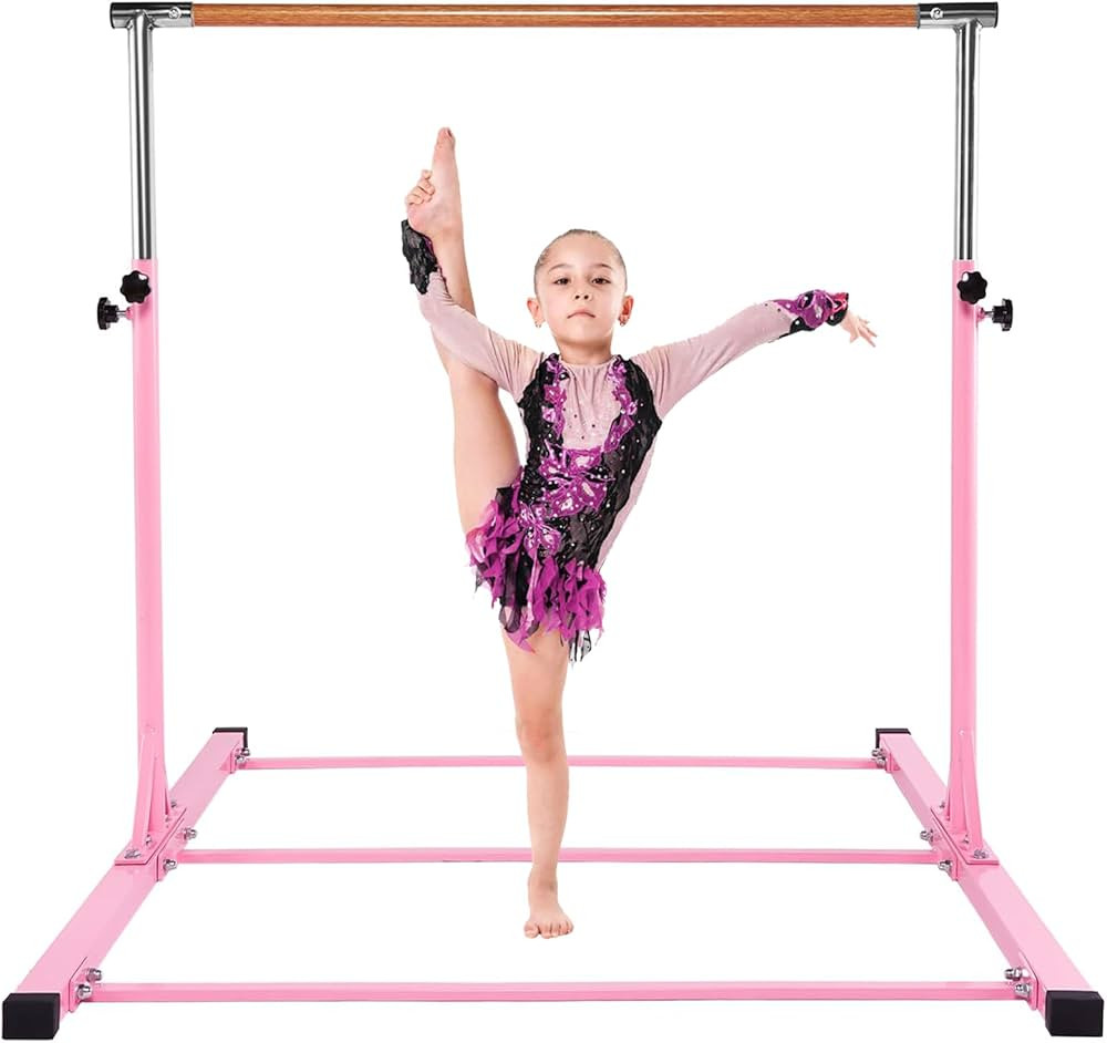 Dai&F Gymnastics Bar for Kids, Adjustable Height 3'-5' Junior Gymnastics Bars for Home, Horizonta... | Amazon (US)