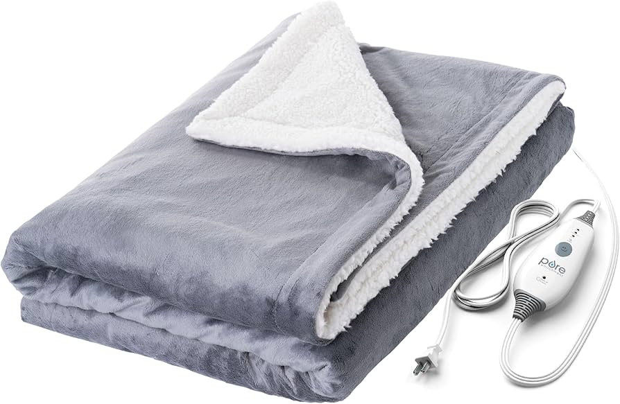 Pure Enrichment WeightedWarmth - 2-in-1 Heated Weighted Blanket, 13 lbs (50” x 60”) Large, 4 ... | Amazon (US)