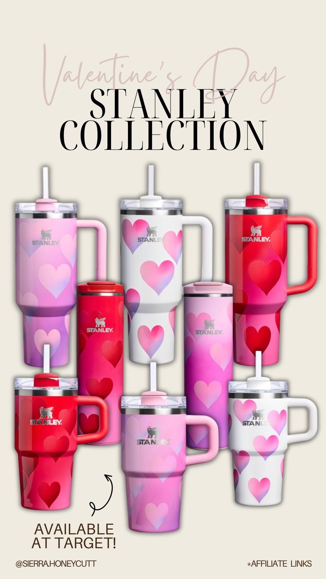 Valentine’s Day Stanley collection! So pretty and fun 💕💕 

Seasonal hearts pink red white ombré stainless steel quencher kids sizes matching 

#LTKSeasonal #LTKFindsUnder50 #LTKFindsUnder100