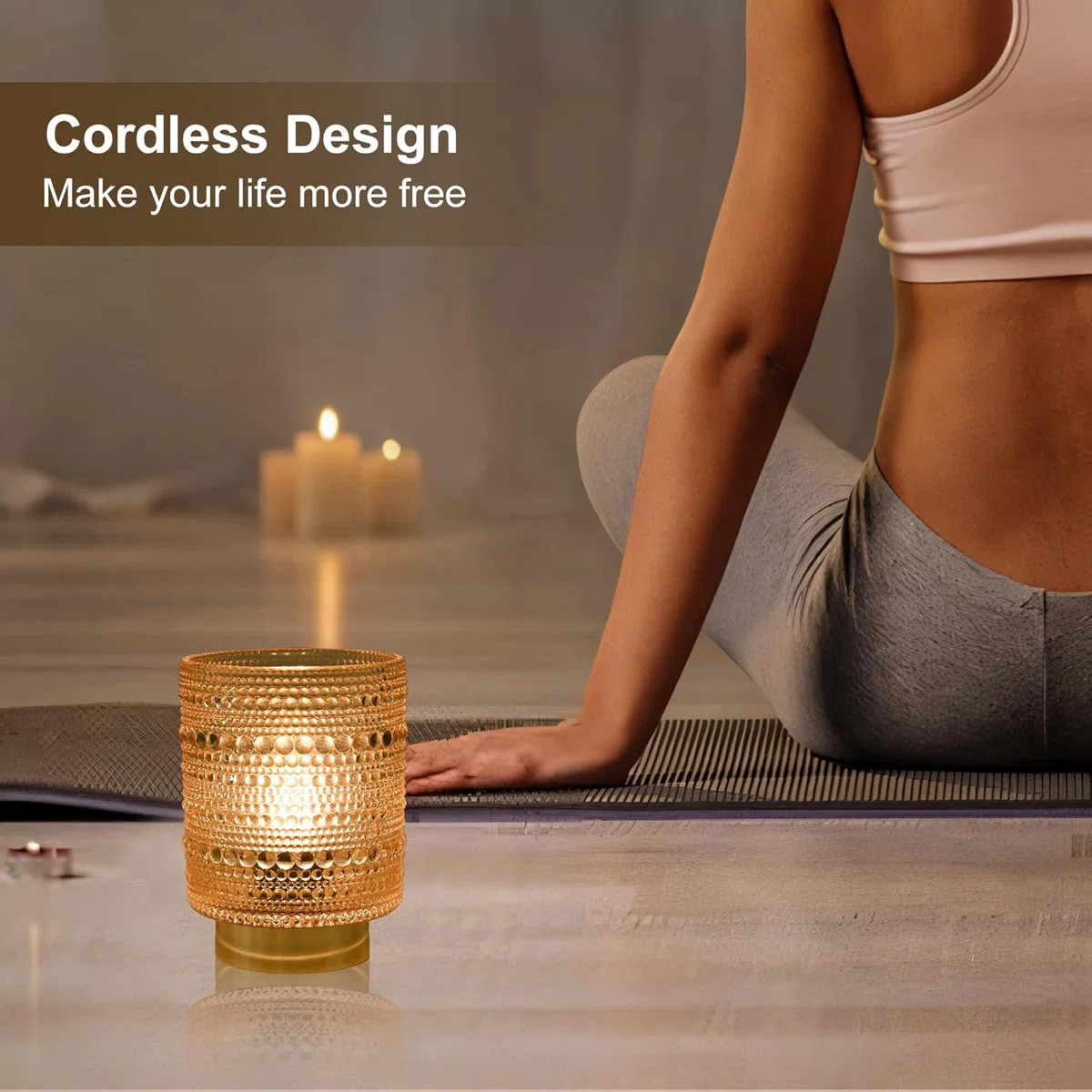 Cordless LED Table Lamp With Auto-Off Timer, Portable Battery Operated Night Light For Bedroom, E... | Wayfair North America