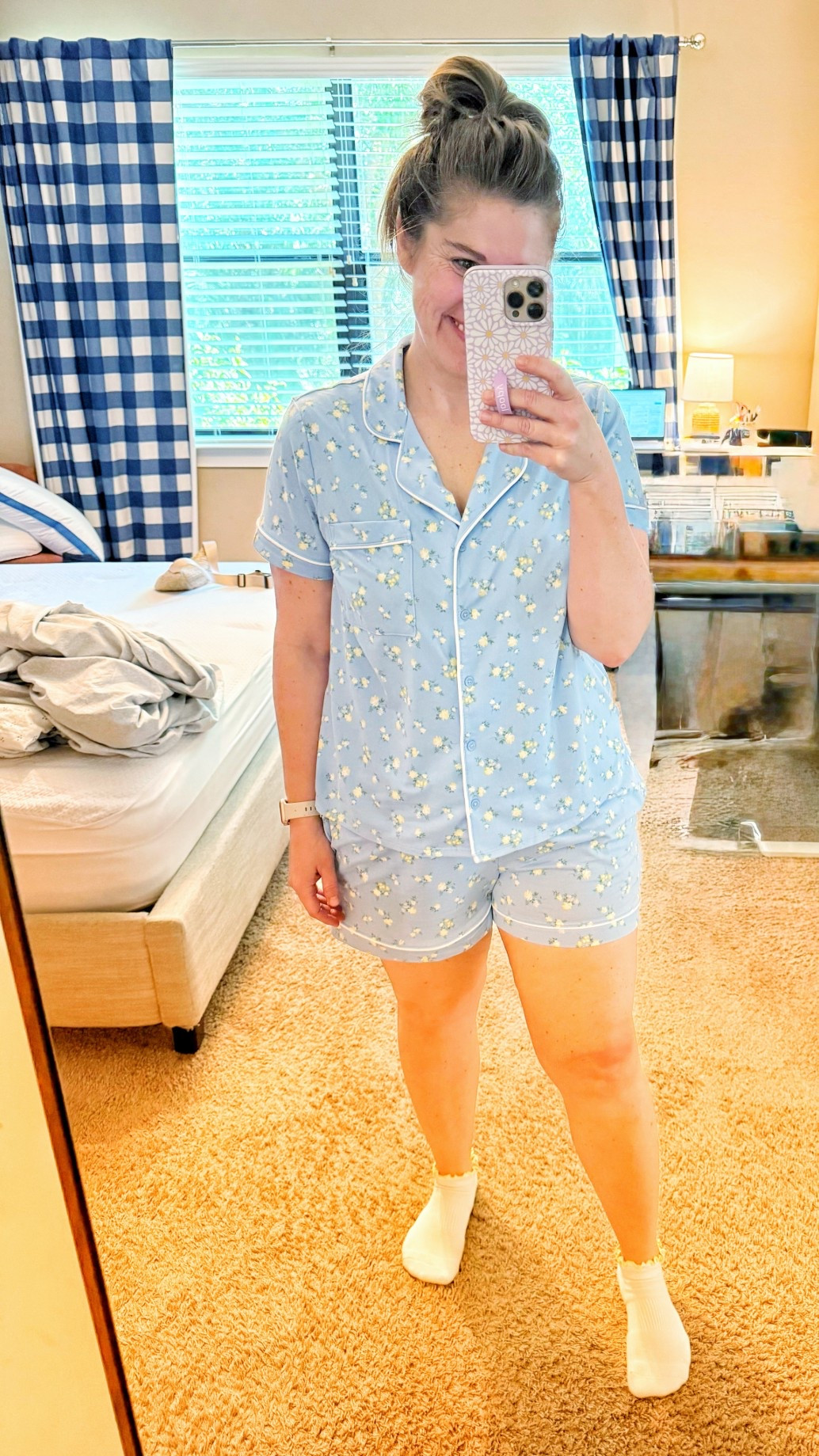 Laundry and jammie day 🩵 I can’t believe this matching set of pajamas is from Walmart! So soft and comfy 

#LTKselfcare #LTKdayinmylife #LTKmorningroutine