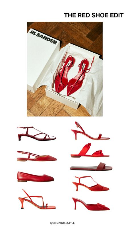 The red shoes edit net-a-porter 
Going out essentials For spring summer 

#LTKU #LTKSeasonal #LTKparties