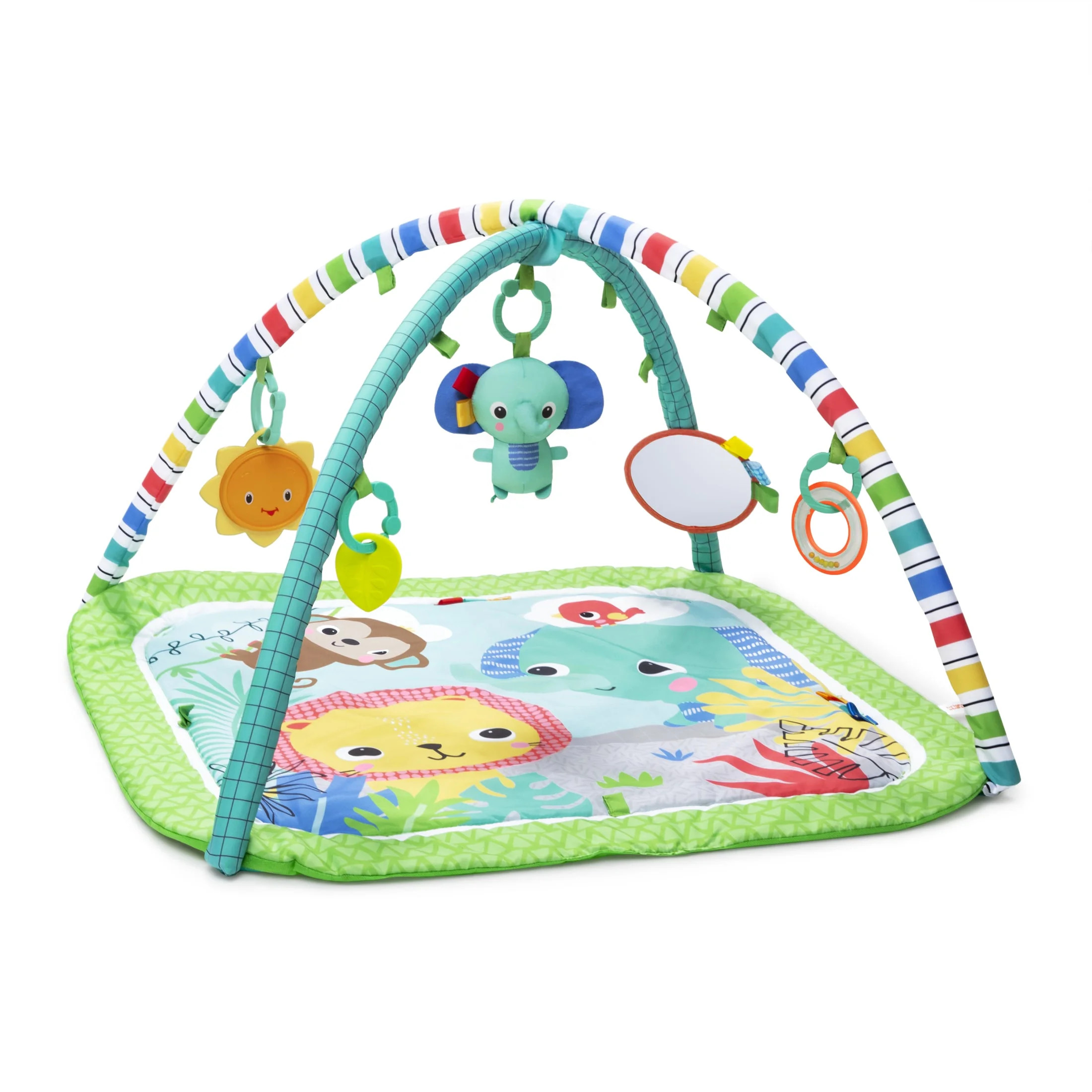 Bright Starts Wild Wiggles Baby Activity Gym & Play Mat, FoldAway Toy Bar, Newborn, Unisex (Green... | Walmart (US)