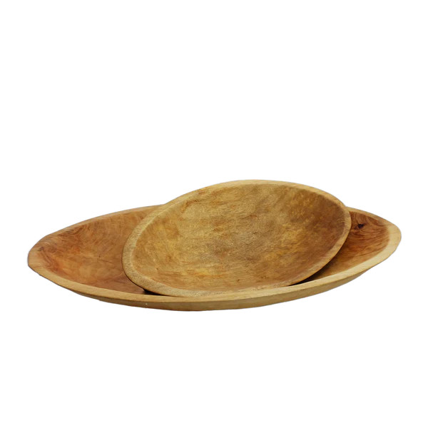 Small OVAL Wood Bowl - 19 Inches | TerraKlay
