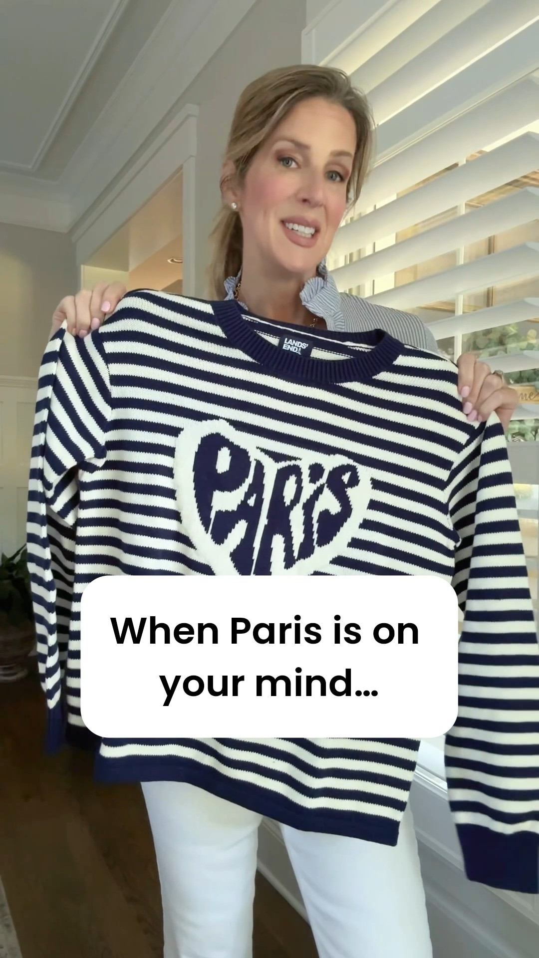 I love Paris and this sweater just made me swoon!  

My love of stripes is trés Parisian and this weather is the perfect weight for late Spring and Summer.  

Fit is relaxed.  Wearing a size small.

#LTKootd #LTKSaleAlert #LTKWorkwear