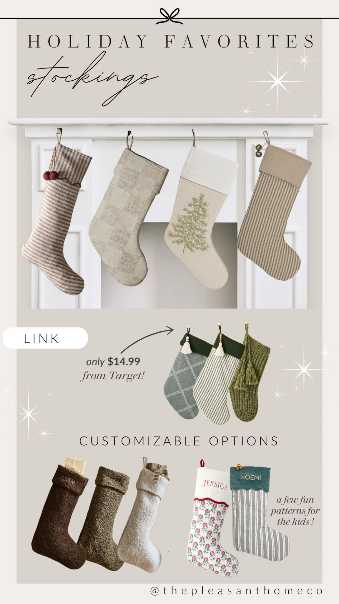 Holiday stocking roundup . #holidays #cheistmas #decorating #holidaydecor #fireplace #holidaytrends #holidaytips #stockings #family #mantel 

#LTKGiftGuide #LTKHoliday #LTKSeasonal