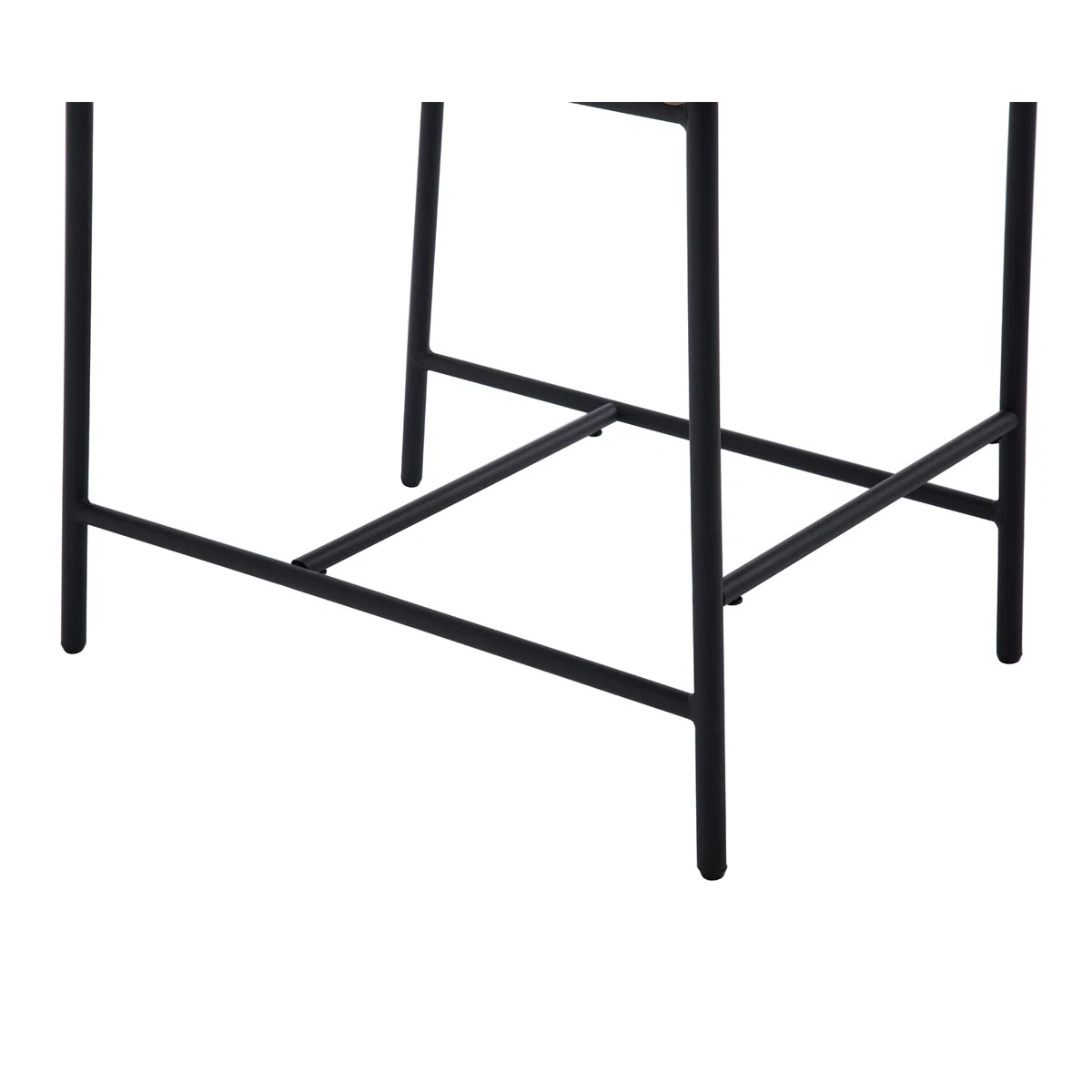 17 Stories Mutsuo Upholstered Faux Leather Counter Stool with Metal Frame Chic Arm-less Counter H... | Wayfair North America