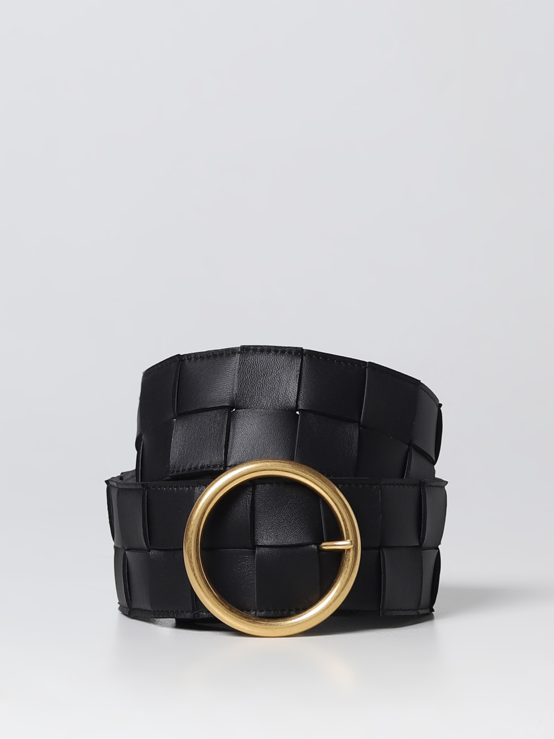 Bottega Veneta Outlet: belt in nappa leather - Black | Bottega Veneta belt 577933VMAY2 online at ... | Giglio.com - Global Italian fashion boutique