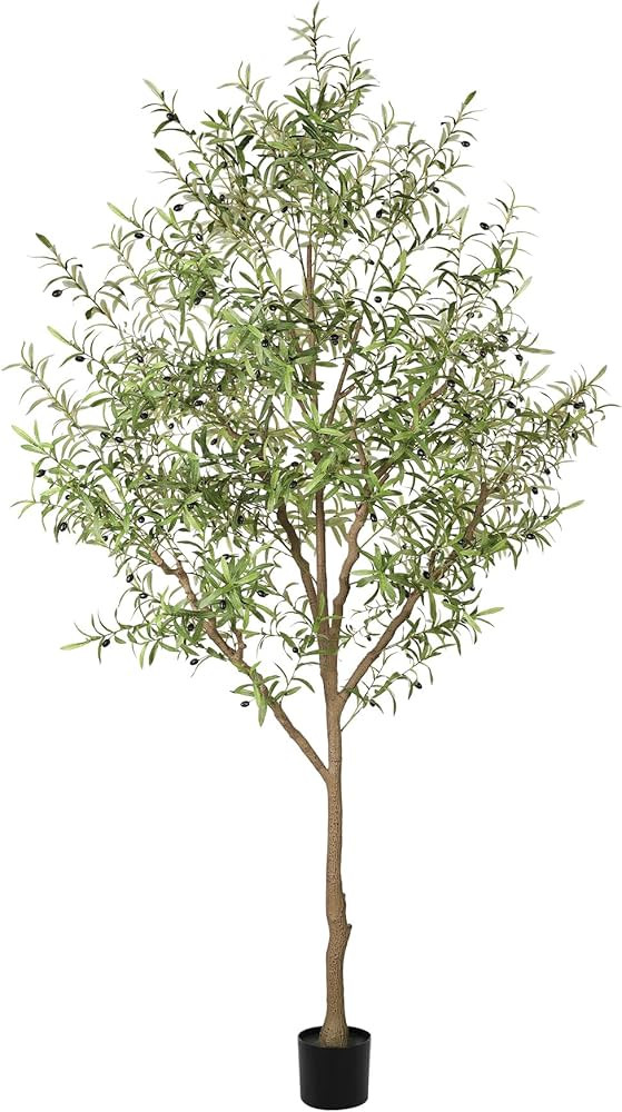 LYERSE Artificial Olive Tree 9 Feet - Tall Faux Olive Tree 9ft (108in) - Olive Trees Artificial I... | Amazon (US)