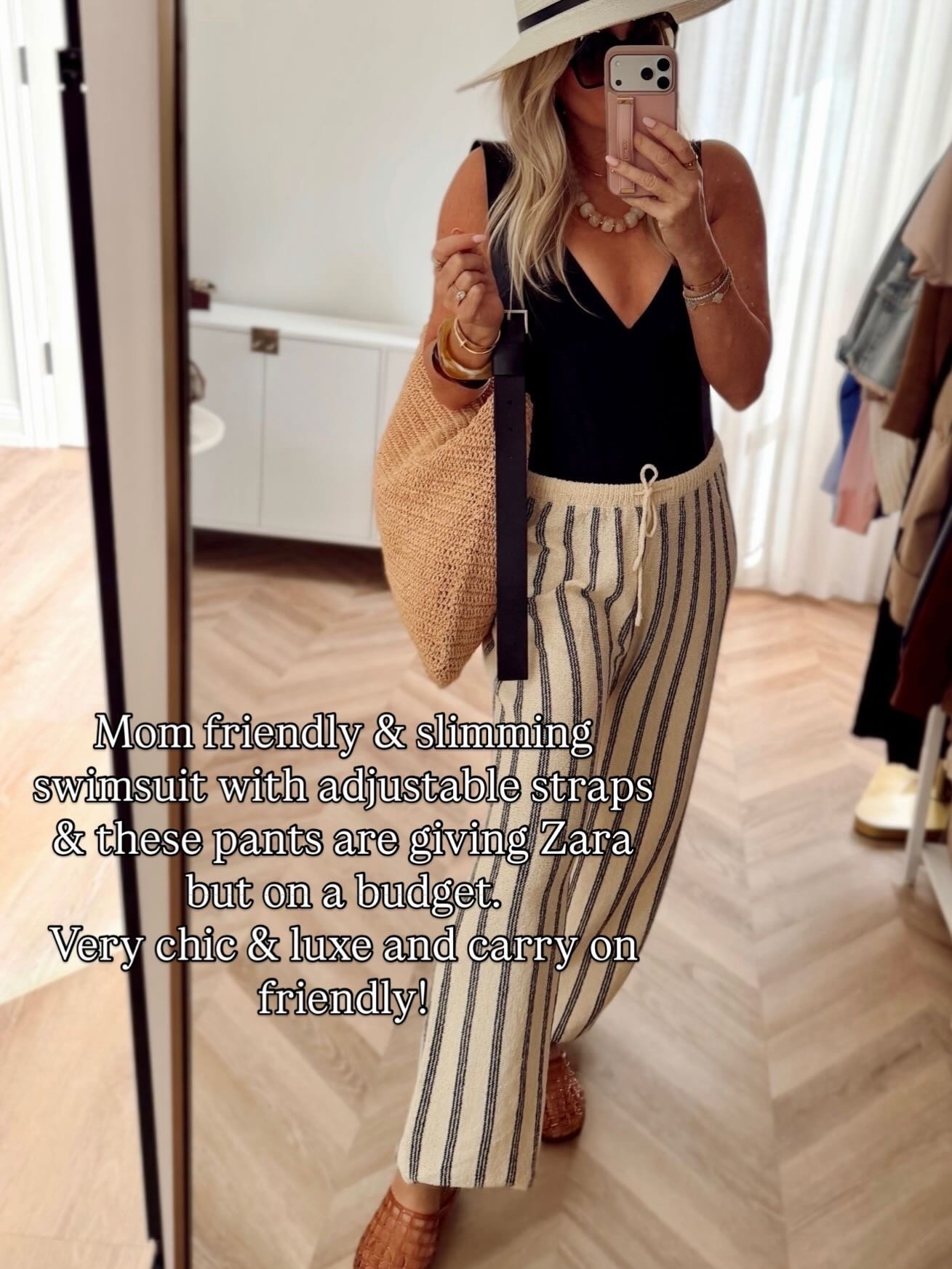 The chicest beach combo 🖤 these cover up beach pants are fully in stock and such a must for throwing on over your suit. Paired with this classy black one-piece that has the best tummy control — so flattering and timeless. I’m wearing a small 🙌

Use code **LaurenL15** for 15% off 🔗

vacation outfits beach, resort wear 2026, spring outfits, spring dresses, Swimsuit, Cover up, swim, spring break


#LTKTravel #LTKootd #LTKSwim