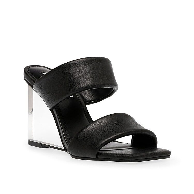 Steve Madden Isa Wedge Sandal | Women's | Black | Size 6.5 | Sandals | Wedge | DSW