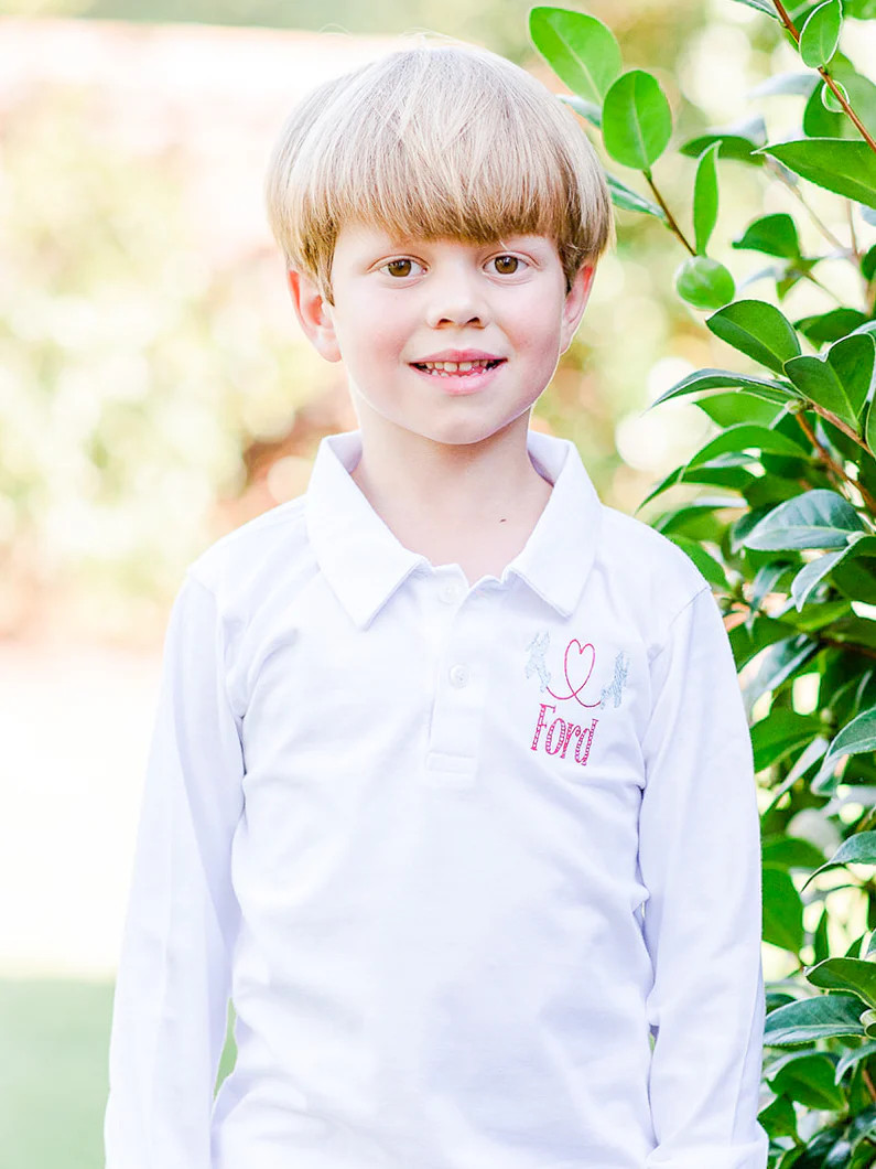 Heart Airplane Collared Shirt | Grace and James Kids
