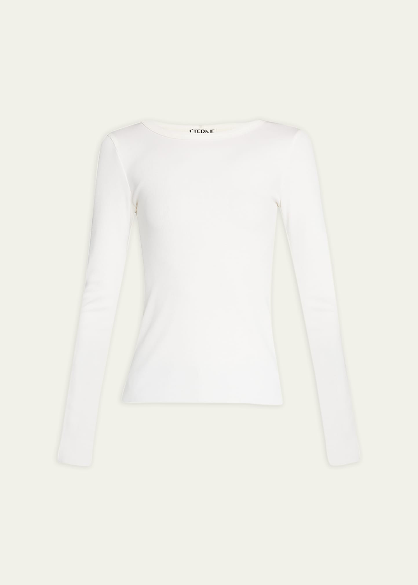 Eterne Long-Sleeve Fitted Crewneck Top | Bergdorf Goodman