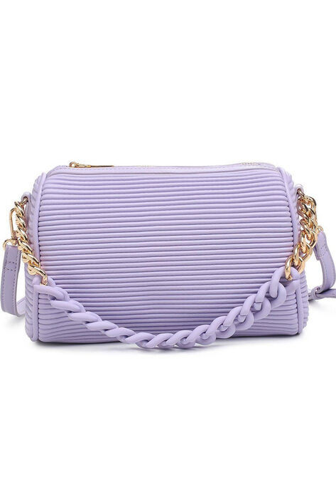 Ribbed Detail Crossbody with Chain - Extended Length | Eloquii