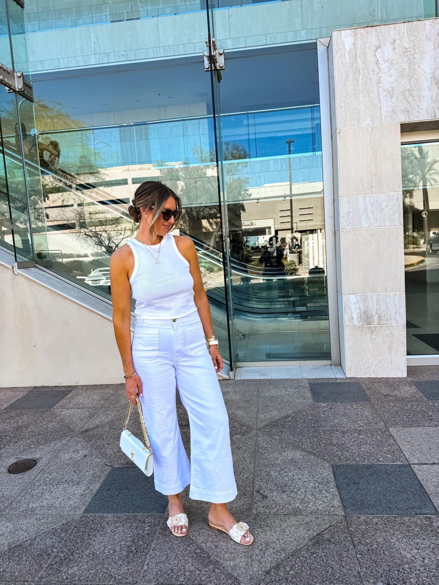This is my favorite pair of white jeans that I bought last spring and I wore them a lot. They look great they’re not see-through. They are super stretchy and flattering on everyone I see! ￼

#LTKNYFW #LTKOver40