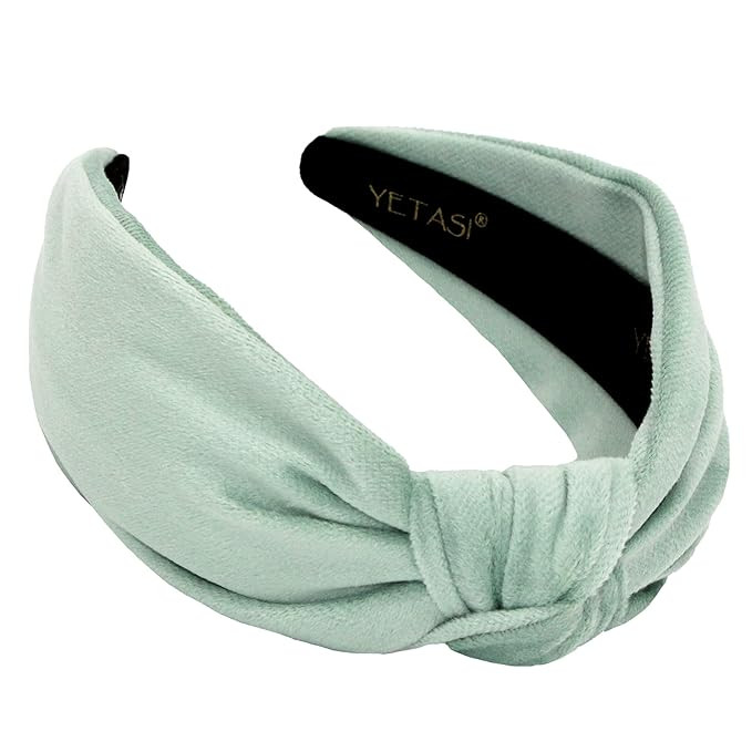 Light Mint Knotted Headband is Chic. Green Velvet Headbands for Women are Classy Velvet Head band... | Amazon (US)