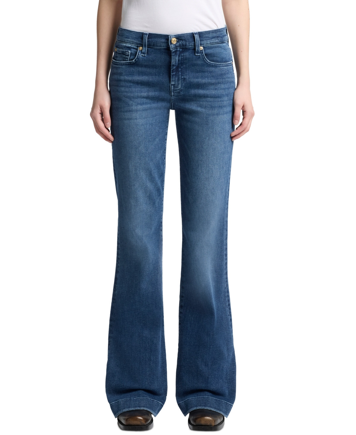 7 for All Mankind Women's Dojo Tailorless Flare-Leg Jeans - Warrenton | Macy's