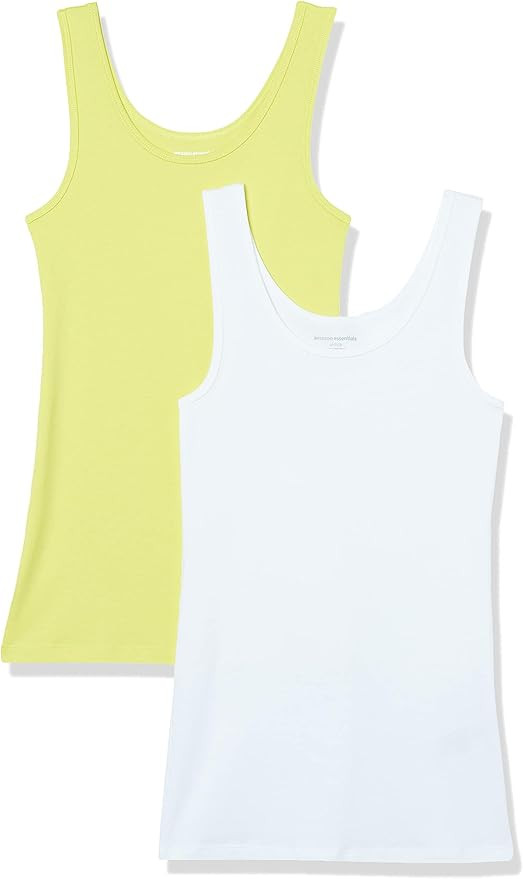 Amazon Essentials Women's Slim-Fit Scoop Neck Tank Top, Pack of 2       Send to LogieInstantly ad... | Amazon (US)