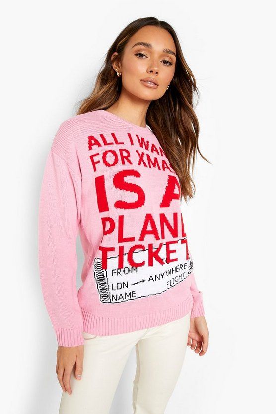 All I Want For Xmas Is... Christmas Sweater | Boohoo.com (US & CA)