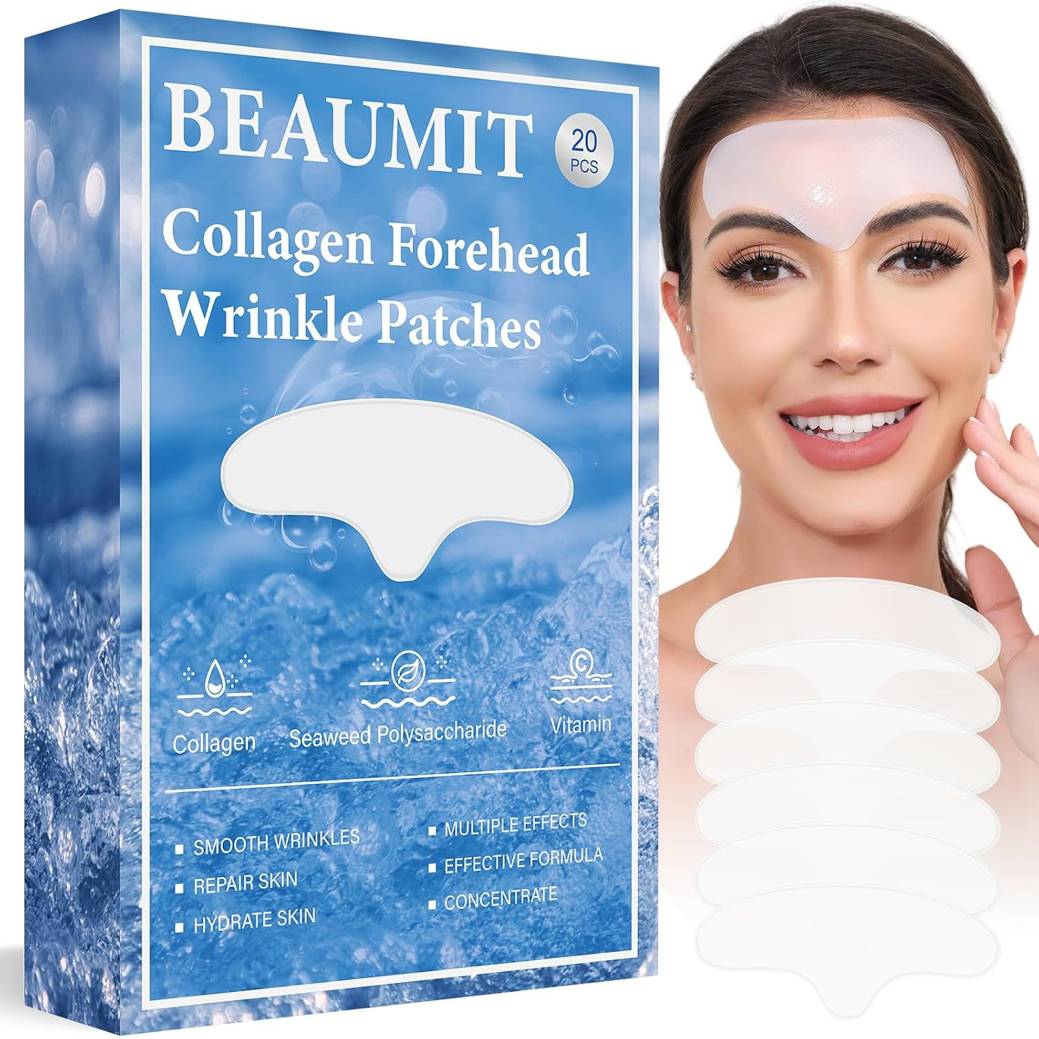 Okela Forehead Wrinkle Patches Overnight 20 pcs with Collagen, Anti Wrinkle Patches, Forehead Wrinkles Beauty Treatment | Amazon (US)