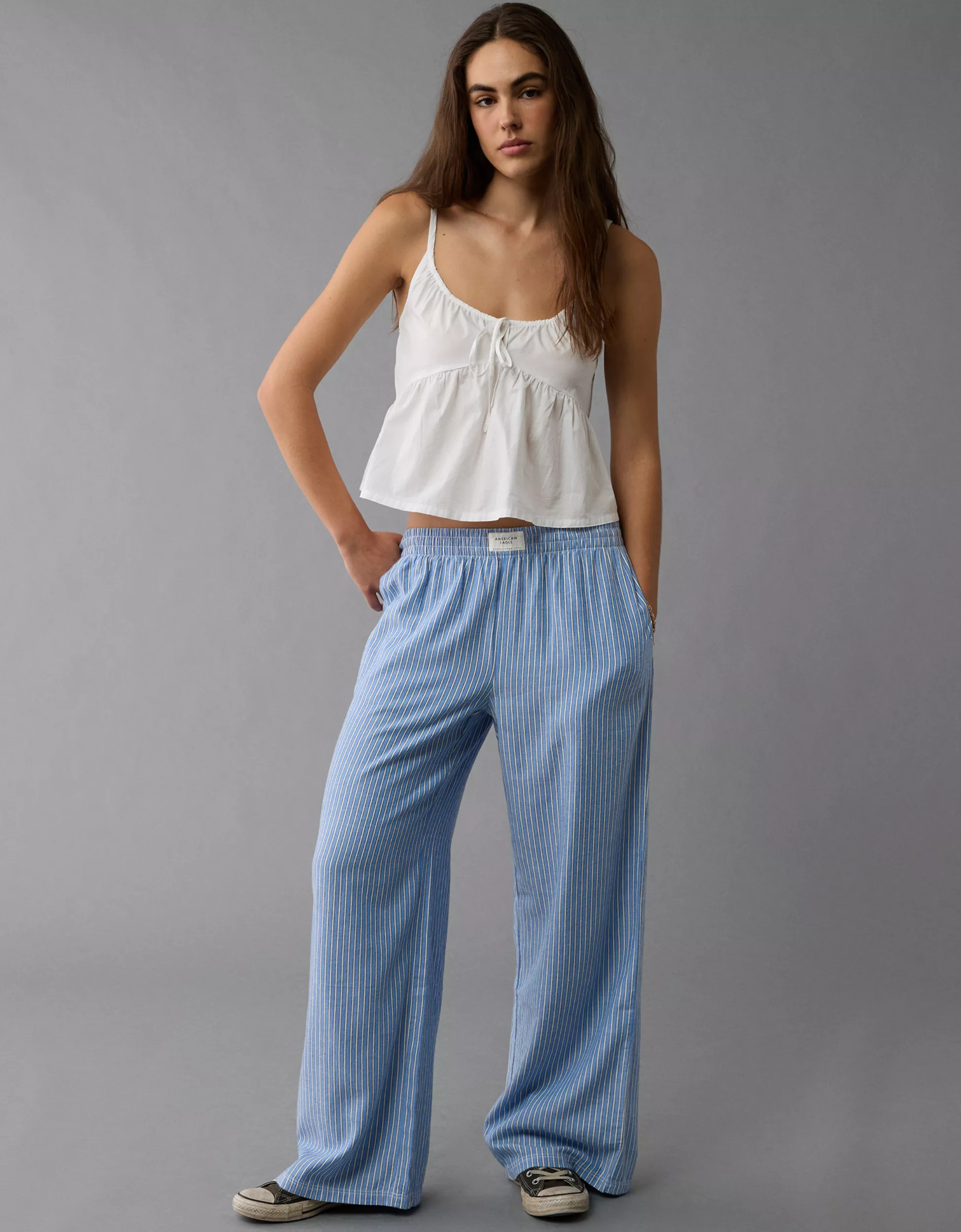 AE Striped Wide-Leg PJ Pant | American Eagle Outfitters (US & CA)