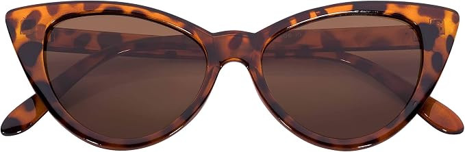 OWL Cateye Sunglasses for Women Classic Vintage High Pointed Winged Retro Design | Amazon (US)