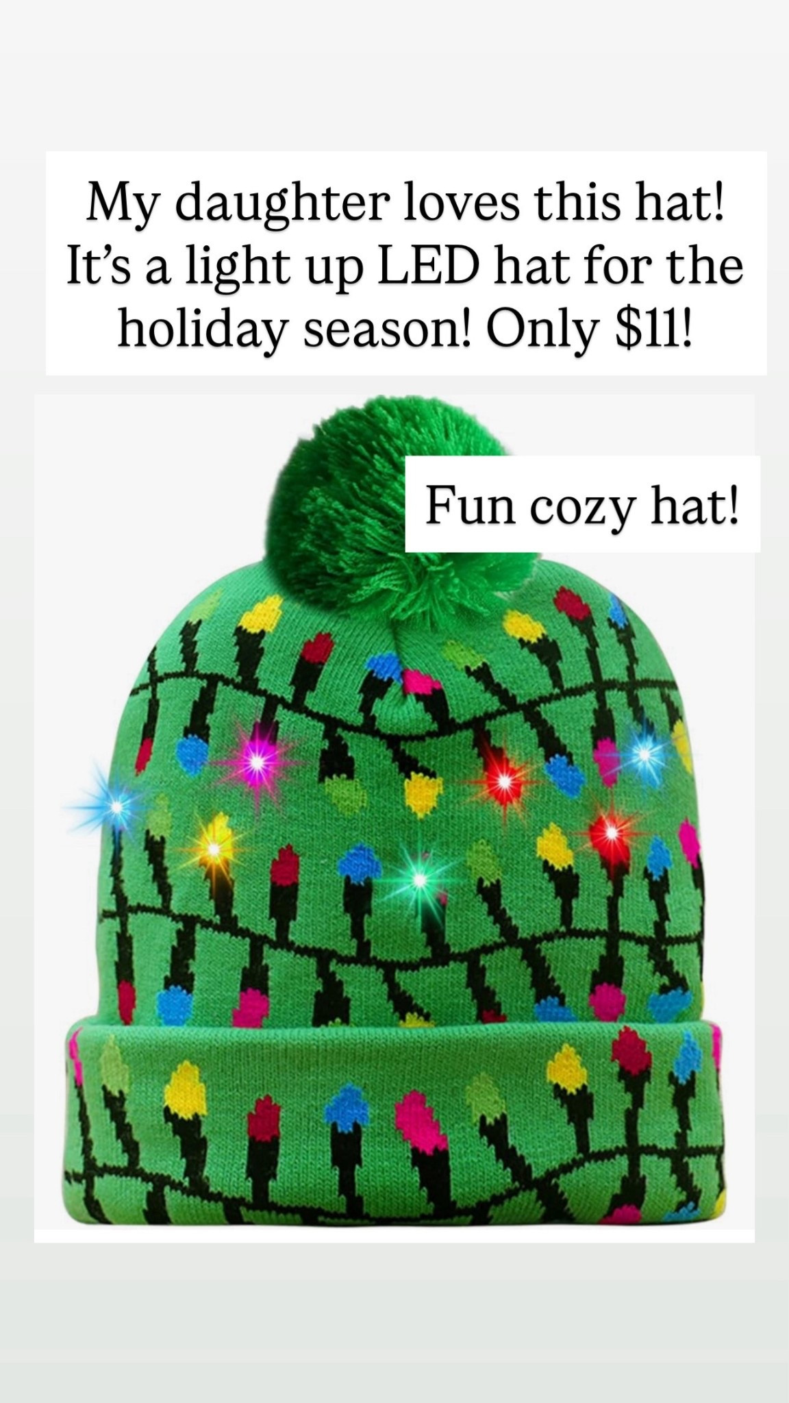 I love this light up Christmas hat

#LTKGiftGuide #LTKHoliday