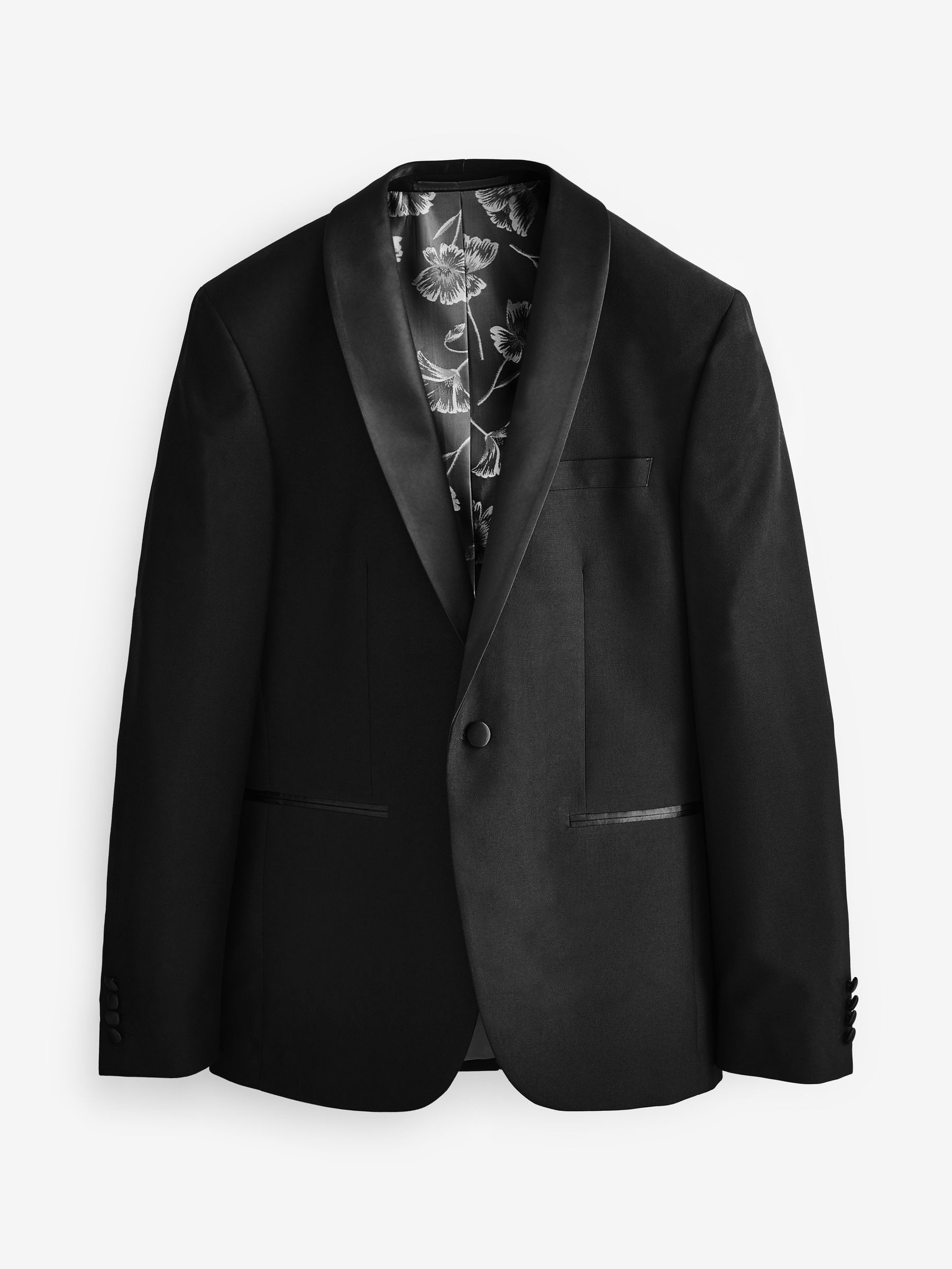 Next Black Shawl Slim Fit Tuxedo Suit Jacket | Next US