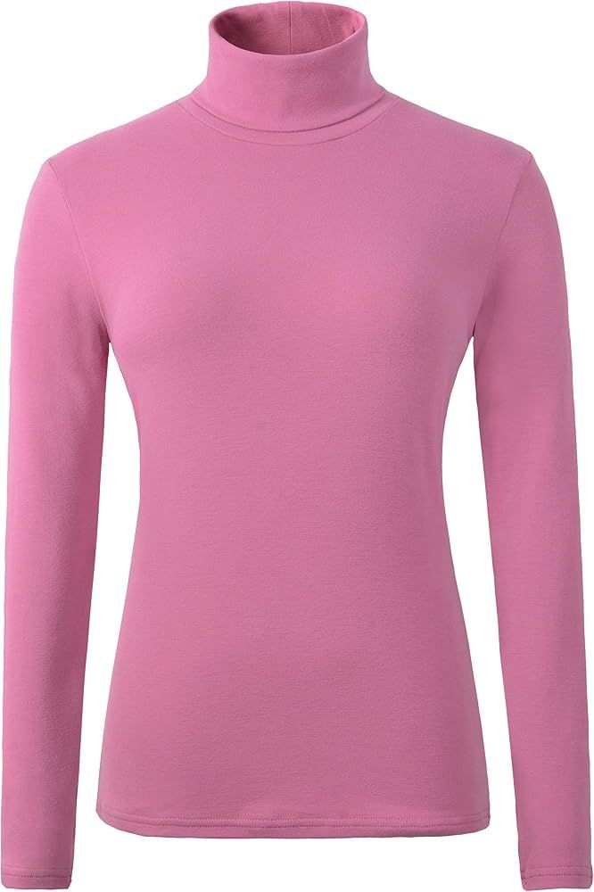 Women's Soft Cotton Turtleneck Top Basic Pullover Sweater | Amazon (US)