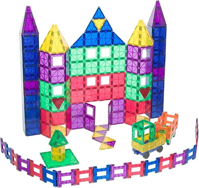 Playmags 150-Piece Magnetic Tiles Building Set – 3D Magnet Building Blocks, Creative Imaginatio... | Amazon (US)